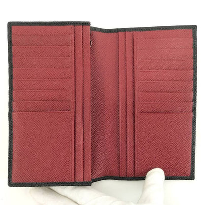 Bvlgari Man Bifold Long Wallet Leather Black