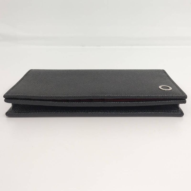Bvlgari Man Bifold Long Wallet Leather Black