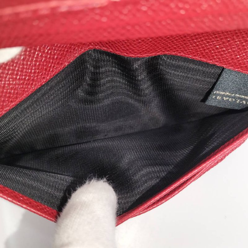Bvlgari Man Bifold Long Wallet Leather Black