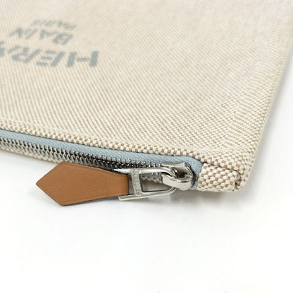 Hermes New Yachting PM Pouch Canvas Beige