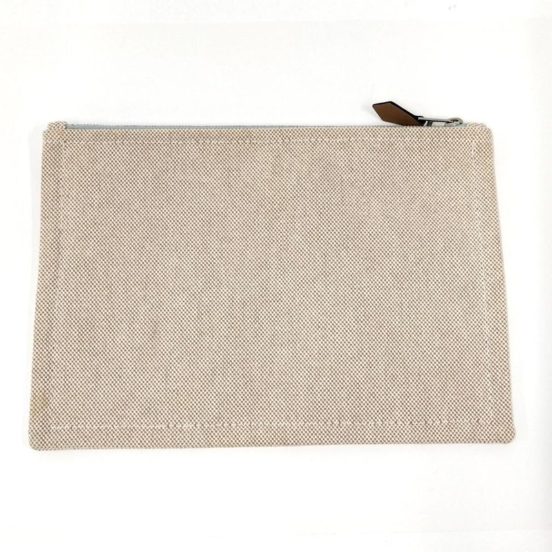 Hermes New Yachting PM Pouch Canvas Beige