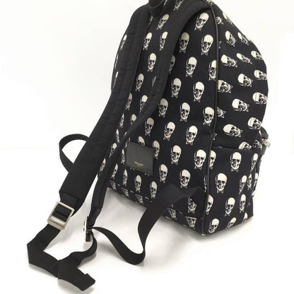 Saint Laurent Skull Backpack Canvas Black