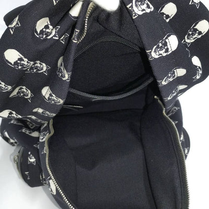 Saint Laurent Skull Backpack Canvas Black