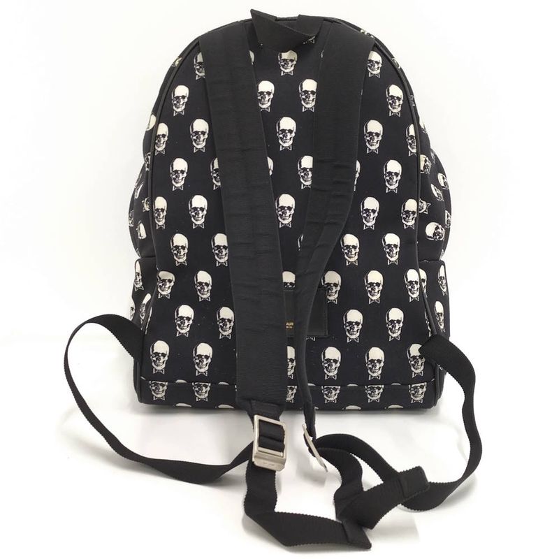 Saint Laurent Skull Backpack Canvas Black