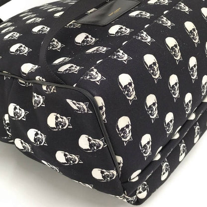 Saint Laurent Skull Backpack Canvas Black