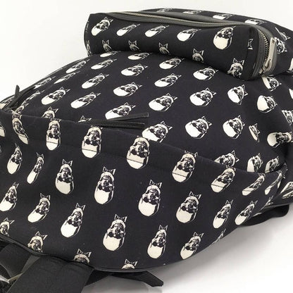 Saint Laurent Skull Backpack Canvas Black