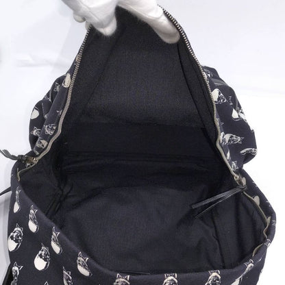 Saint Laurent Skull Backpack Canvas Black