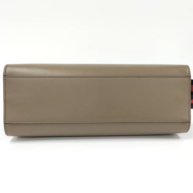 Gucci 2-Way Shoulder Bag Nimfair Leather Grey Bamboo