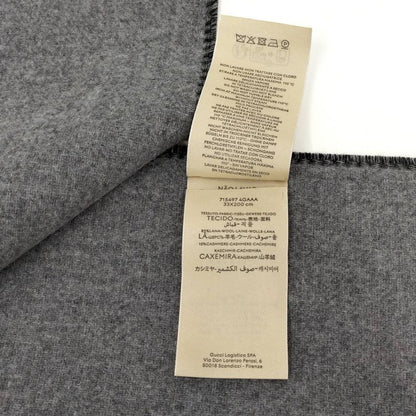 Gucci Muffler Interlocking Wool Cashmere Scarf