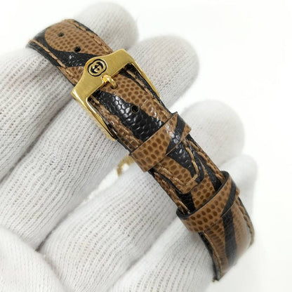 Gucci Watch Horsebit Leather Belt SS Quartz White Dial