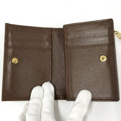 Gucci Horsebit Bifold Wallet Leather Beige Brown