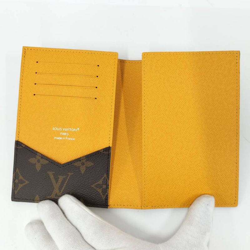 Louis Vuitton Passport Cover Couverture NM Monogram Macassar Saffron Yellow
