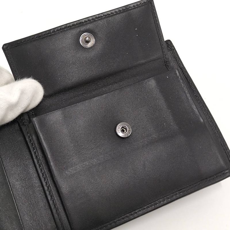Fendi Bifold Wallet Zucca Leather Canvas Black