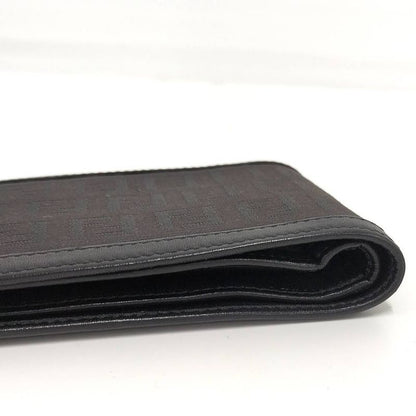 Fendi Bifold Wallet Zucca Leather Canvas Black