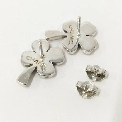 Chanel Earrings Clover Silver