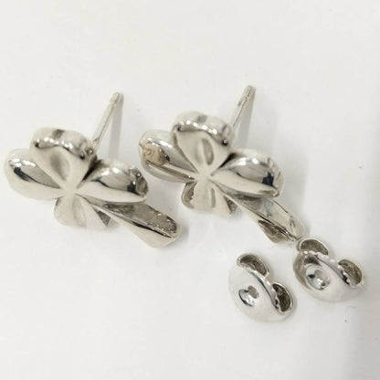 Chanel Earrings Clover Silver