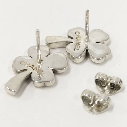 Chanel Earrings Clover Silver