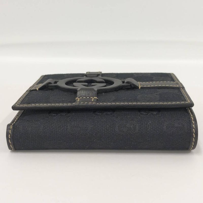 Gucci Hook Wallet GG Canvas Black