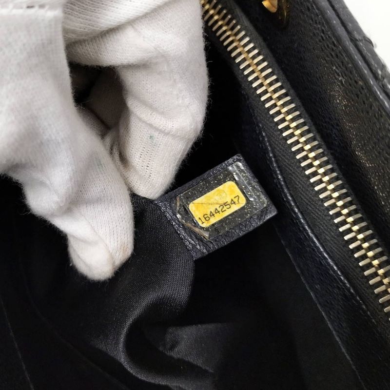 Chanel Grand Shopping Tote GST Tote Grand Shopping Tote Chain Quilted Caviar Leather Black