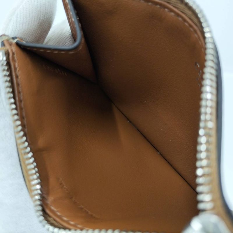 Celine Zip Card Case Leather Brown
