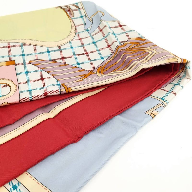 Hermes Carre 90 Scarf Camails Camaille Red