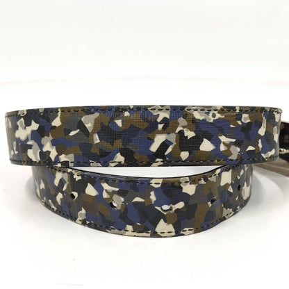 Fendi Belt Monster Star Bugs Eye Leather Multicolor Black