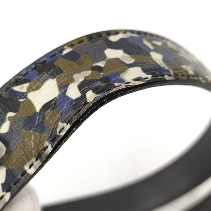 Fendi Belt Monster Star Bugs Eye Leather Multicolor Black