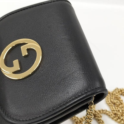 Gucci Chain Wallet Leather Black