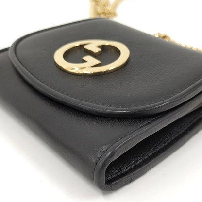 Gucci Chain Wallet Leather Black