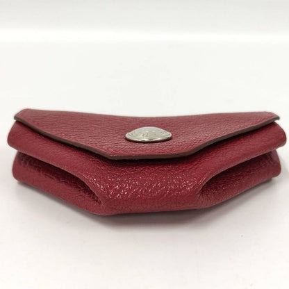 Hermes Levain Quatre Coin Purse Leather Red