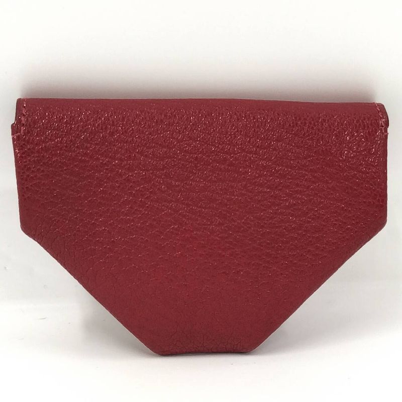 Hermes Levain Quatre Coin Purse Leather Red