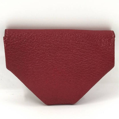 Hermes Levain Quatre Coin Purse Leather Red