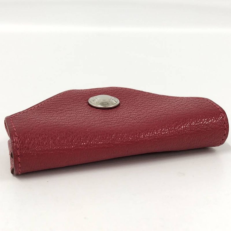 Hermes Levain Quatre Coin Purse Leather Red