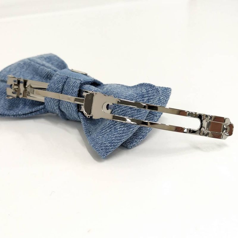 Chanel Ribbon Barrette Denim Blue 26C