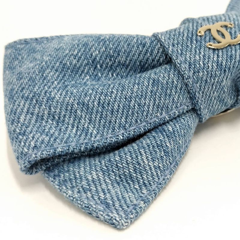 Chanel Ribbon Barrette Denim Blue 26C