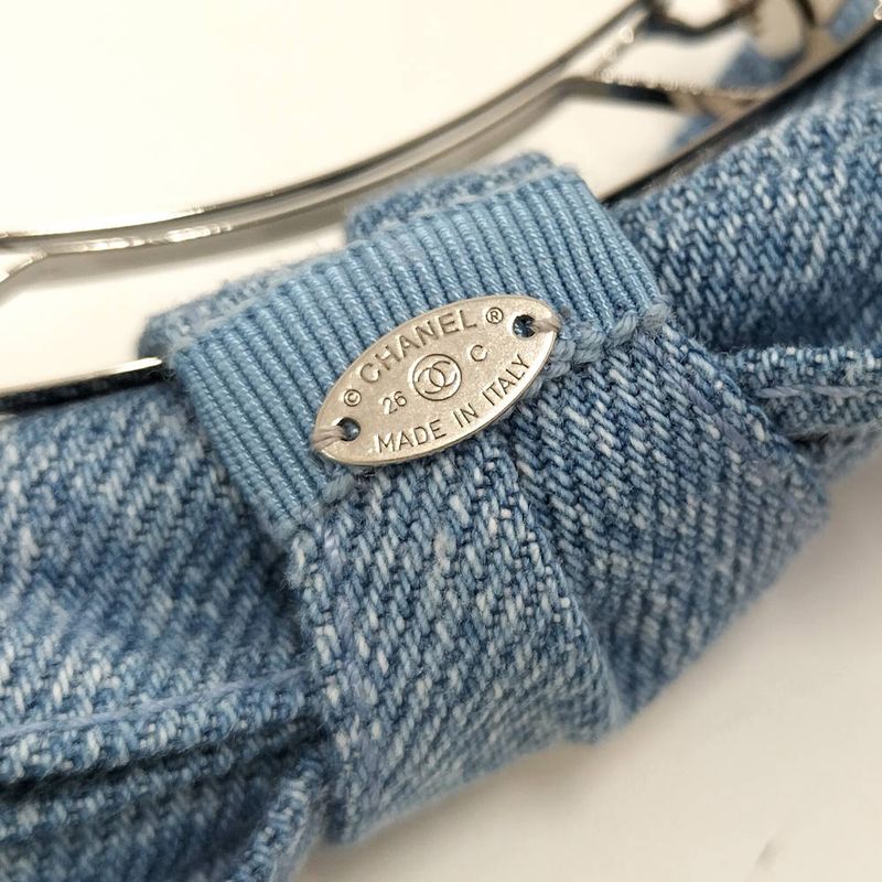 Chanel Ribbon Barrette Denim Blue 26C