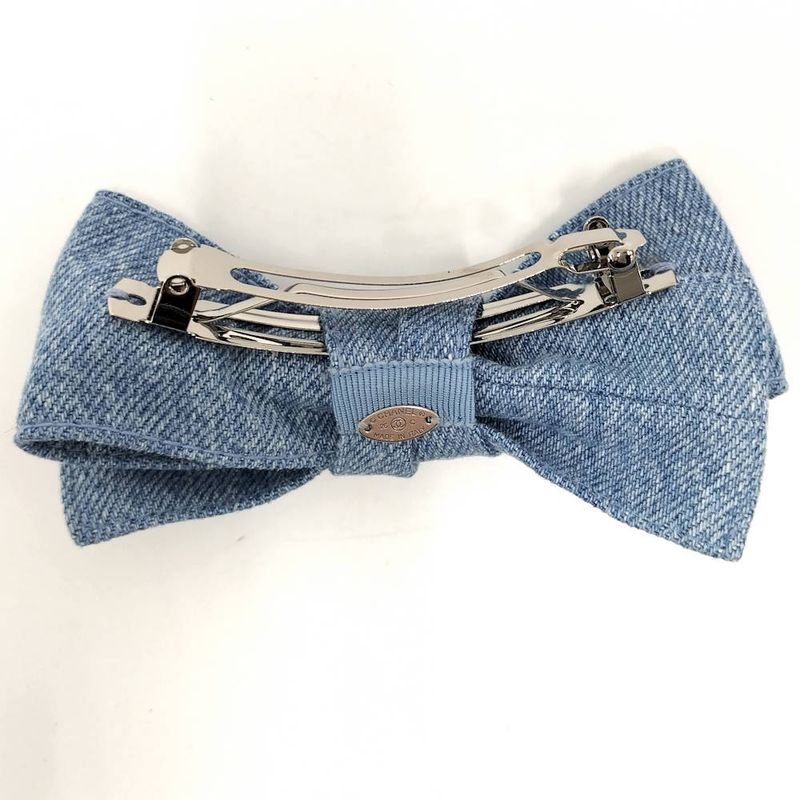 Chanel Ribbon Barrette Denim Blue 26C