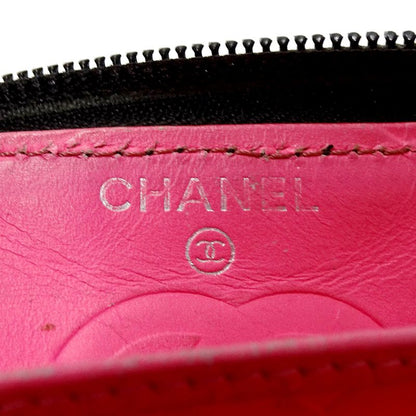 Chanel Wallet Cambon Long Wallet Lambskin Black Silver