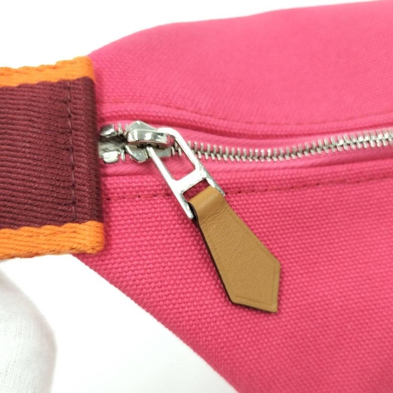 Hermes Bric-a-Brac PM Handbag Canvas Pink