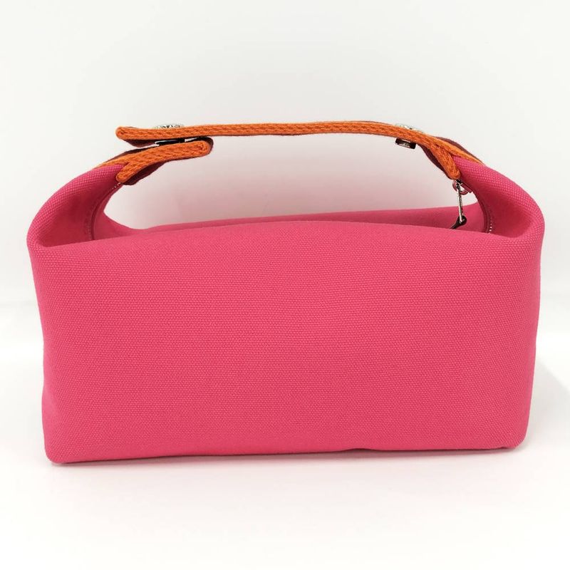 Hermes Bric-a-Brac PM Handbag Canvas Pink