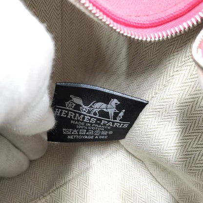 Hermes Bric-a-Brac PM Handbag Canvas Pink