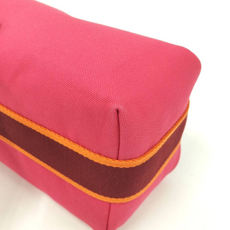 Hermes Bric-a-Brac PM Handbag Canvas Pink
