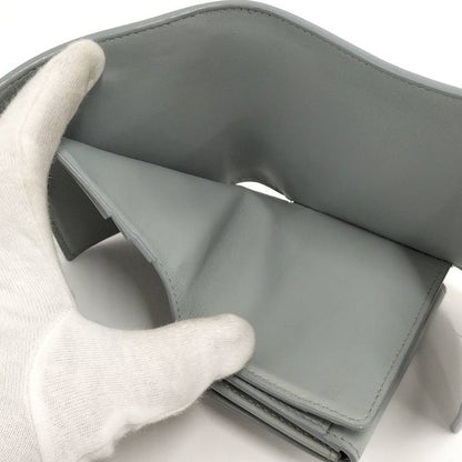 Celine Small Trifold Wallet Leather Gray