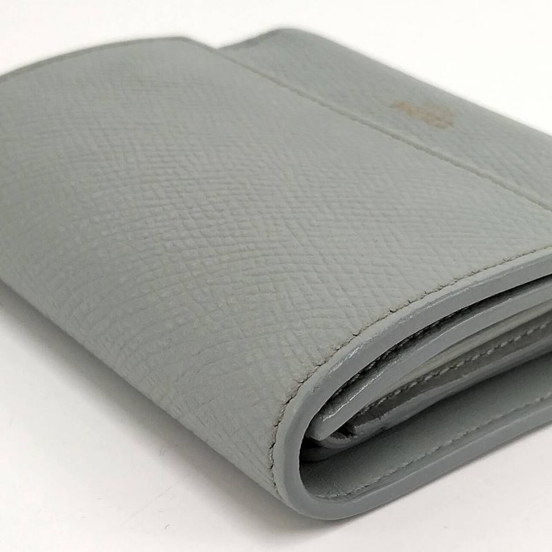 Celine Small Trifold Wallet Leather Gray
