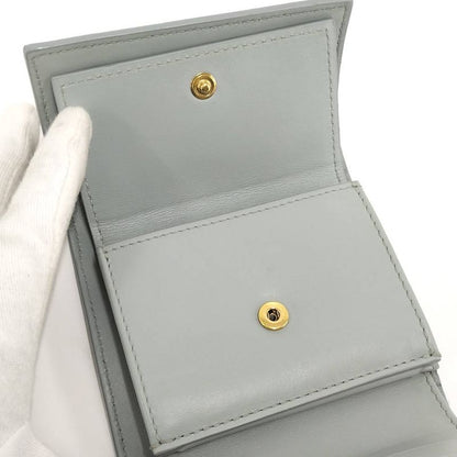Celine Small Trifold Wallet Leather Gray