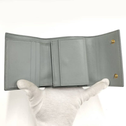 Celine Small Trifold Wallet Leather Gray