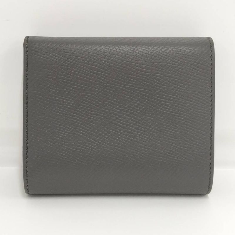 Celine Small Trifold Wallet Leather Gray
