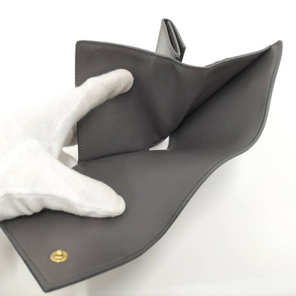 Celine Small Trifold Wallet Leather Gray