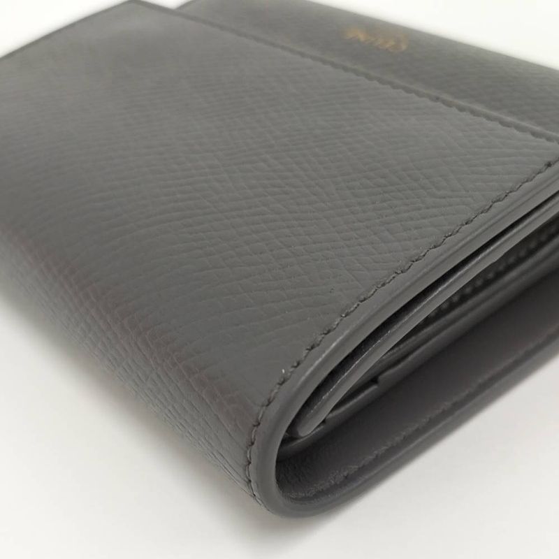 Celine Small Trifold Wallet Leather Gray