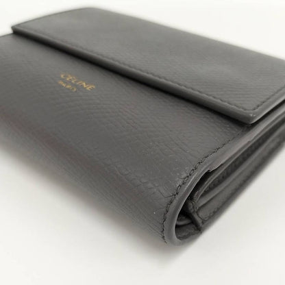 Celine Small Trifold Wallet Leather Gray